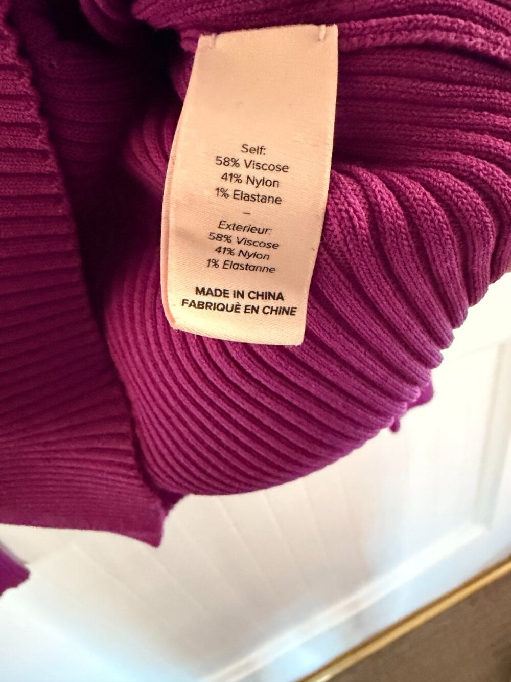 Cinq à Sept Purple Ribbed Ruffle Sweater Top Size Small - Picture 2 of 3